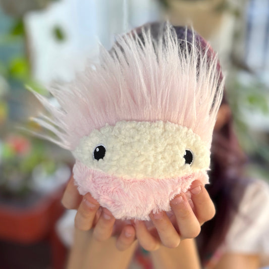 Mini Thimble 3.5" Pretty in Pink Mimbleball: plush, washable therapy tool for immediate laughter, connection, calm, comfort, & emotional regulation