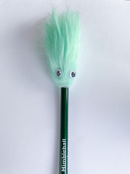 Theo Pencil: the silliest pencils that have ever made you laugh, with the same Mimbleball softness, curious eyes, zany hair... and they can write!