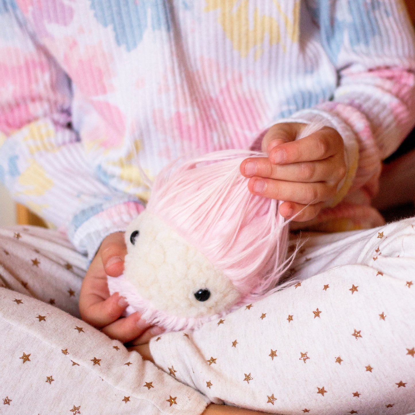 Mini Thimble 3.5" Pretty in Pink Mimbleball: plush, washable therapy tool for immediate laughter, connection, calm, comfort, & emotional regulation