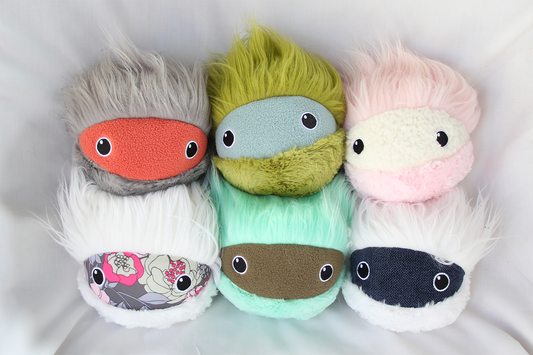 Set of 6 Mimbleballs -- 5" plush, washable therapy tools for immediate laughter, connection, calm, comfort, & emotional regulation