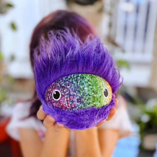 Mini Vanessa 3.5" Weighted, Fabulous Friend Mimbleball: plush, washable therapy tool for immediate laughter, connection, calm, comfort, & emotional regulation