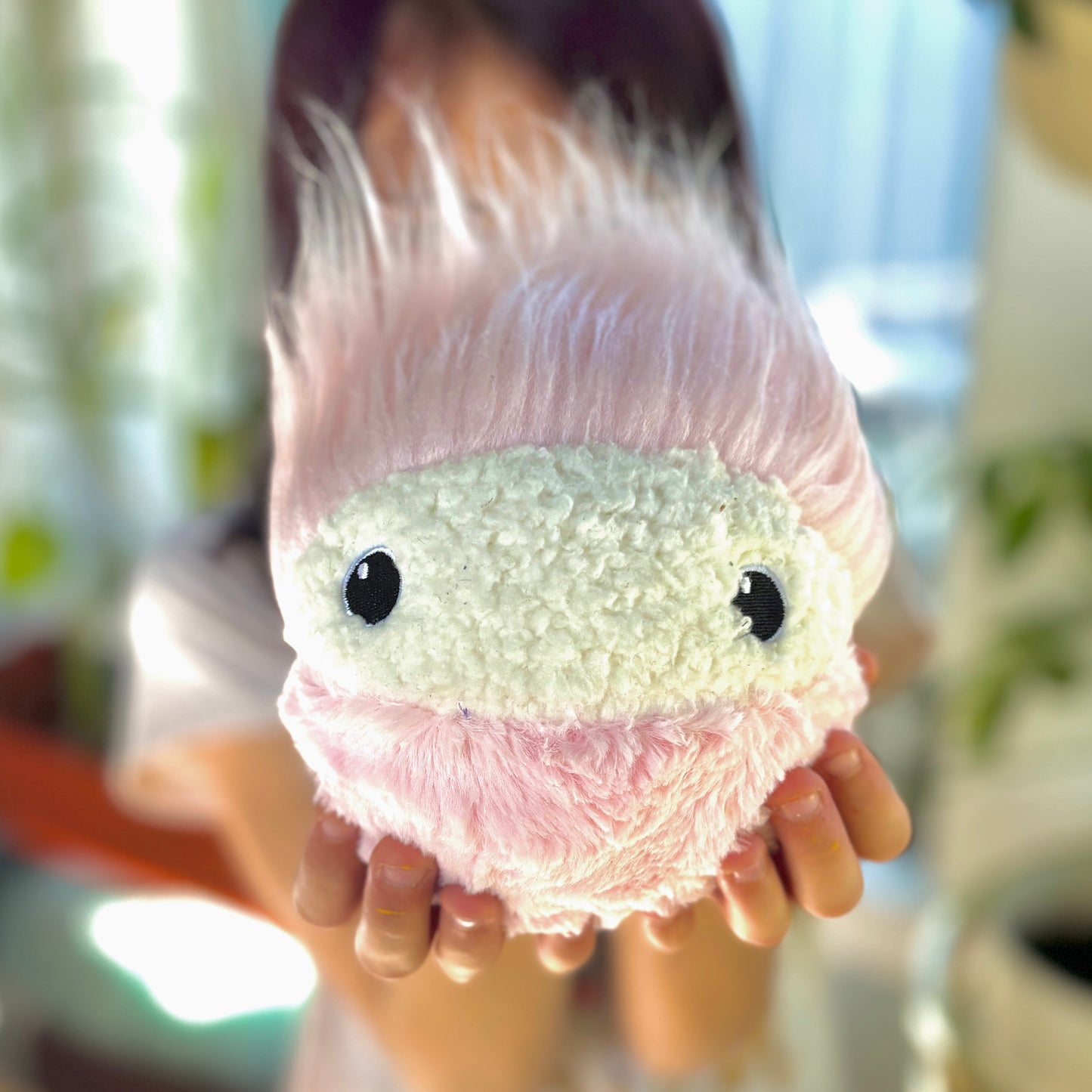 Mimbleball Thimble 5" Pretty in Pink Friend: plush, washable therapy tool for immediate laughter, connection, calm, comfort, & emotional regulation