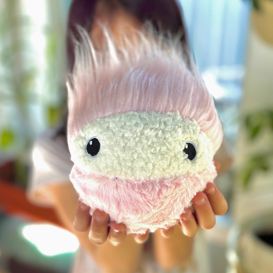 Mimbleball Thimble 5" Pretty in Pink Friend: plush, washable therapy tool for immediate laughter, connection, calm, comfort, & emotional regulation