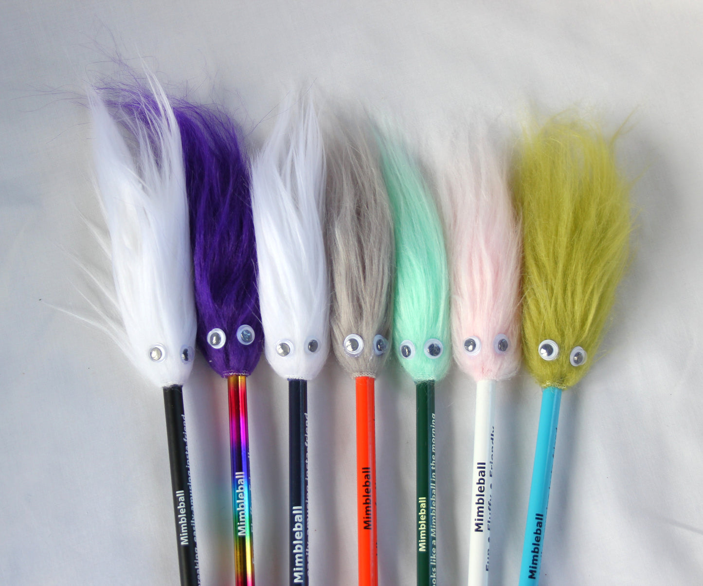 Gabe Pencil: the silliest pencils that have ever made you laugh, with the same Mimbleball softness, curious eyes, zany hair... and they can write!